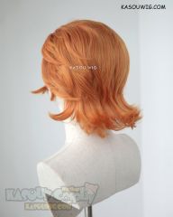 Voltron: Legendary Defender Coran short slicked back orange wig with mustache