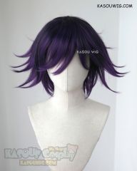 Danganronpa V3 Oma Kokichi short black purple ombre cosplay wig