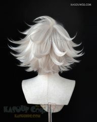 【2 Colors】Hazbin Hotel Angel Dust Danganronpa V3 Kiibo Fate Apocrypha FGO Karna pearl white thick spiky short wig