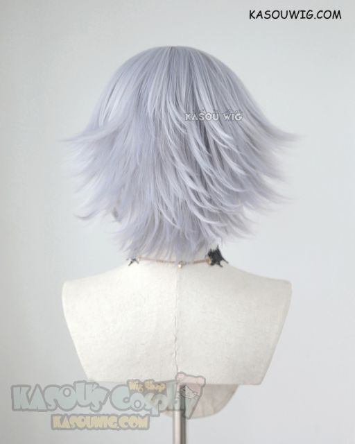 Fate Apocrypha FGO Assassin of Black Jack the Ripper short flippy silver Lavender cosplay wig SP26