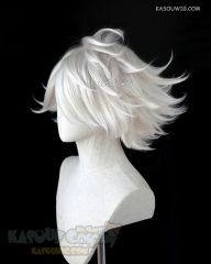 【2 Colors】Hazbin Hotel Angel Dust Danganronpa V3 Kiibo Fate Apocrypha FGO Karna pearl white thick spiky short wig