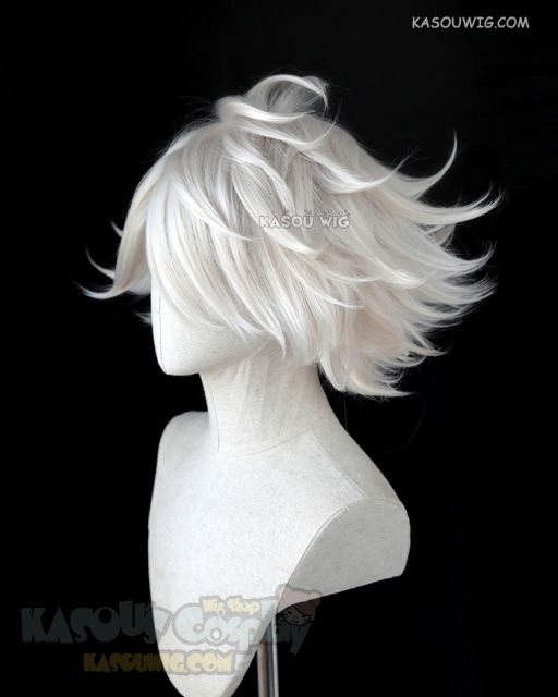 Danganronpa V3 Kiibo Fate Apocrypha FGO Lancer of Red Karna pearl white thick spiky short wig SP05