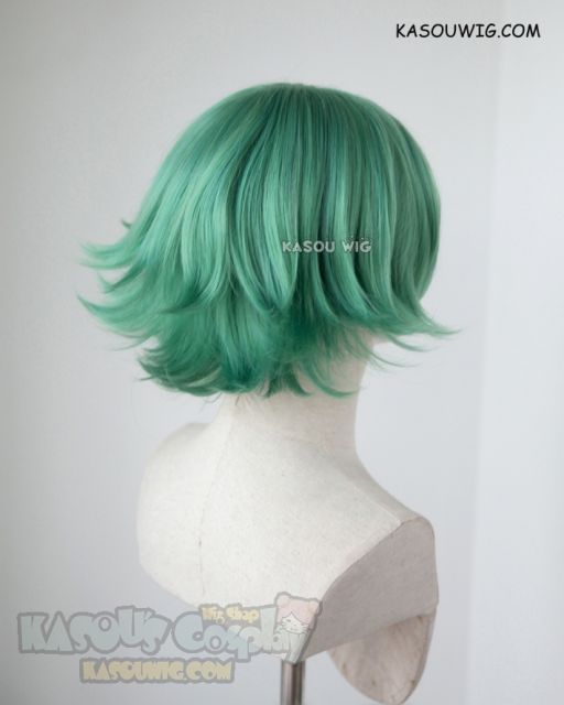 Fire Emblem Echoes Shadows of Valentia Alm green side parted short flippy cosplay wig