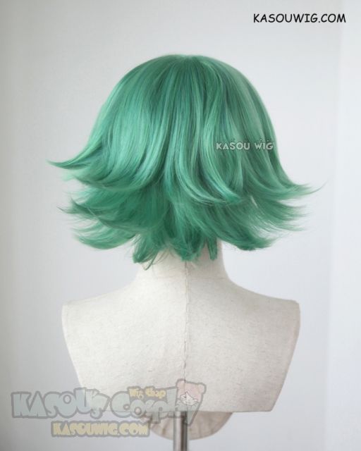 Fire Emblem Echoes Shadows of Valentia Alm green side parted short flippy cosplay wig