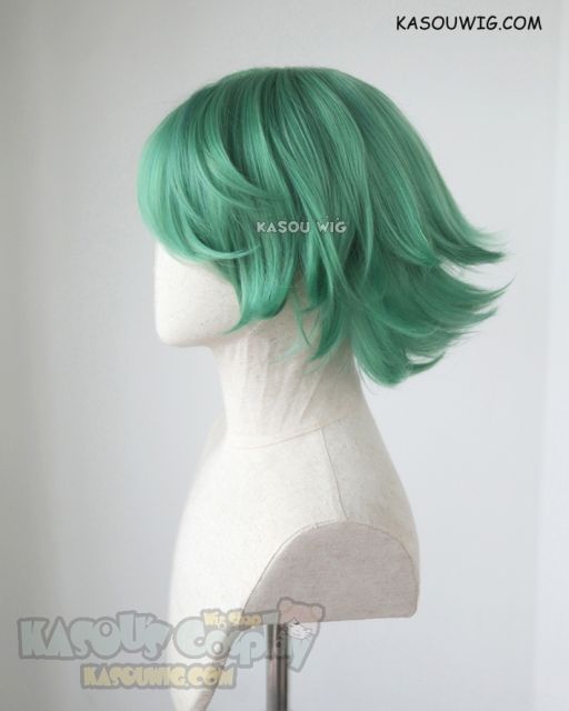 Fire Emblem Echoes Shadows of Valentia Alm green side parted short flippy cosplay wig