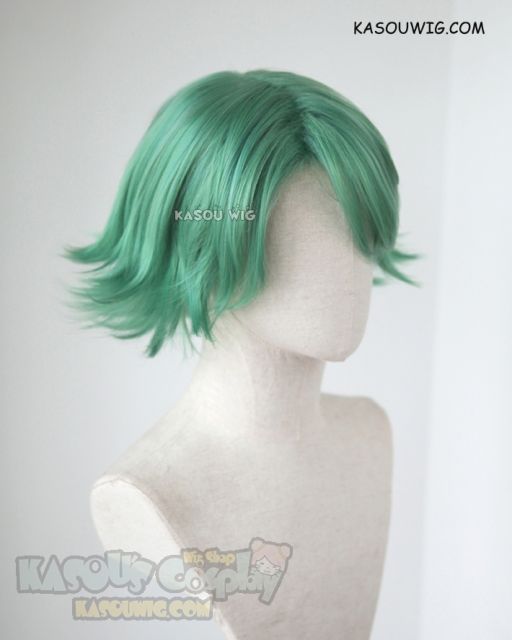 Fire Emblem Echoes Shadows of Valentia Alm green side parted short flippy cosplay wig