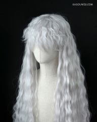 Berserk Griffith 78cm long light silver wavy cosplay wig