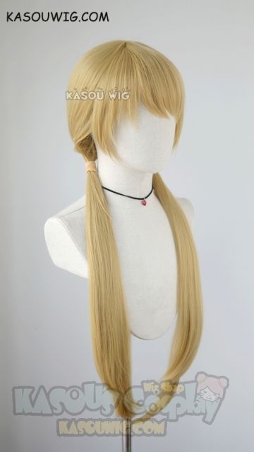 【Sold Out, won't restock】Made in Abyss Riko 85cm long pigtails greenish yellow cosplay wig