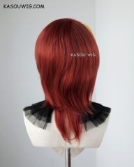 Houseki no Kuni Rutile umber red yellow split cosplay wig
