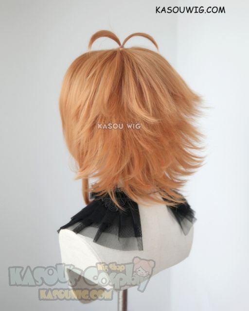 Cardcaptor Sakura Clear Card Kinomoto Sakura pre-styled short golden orange cosplay wig