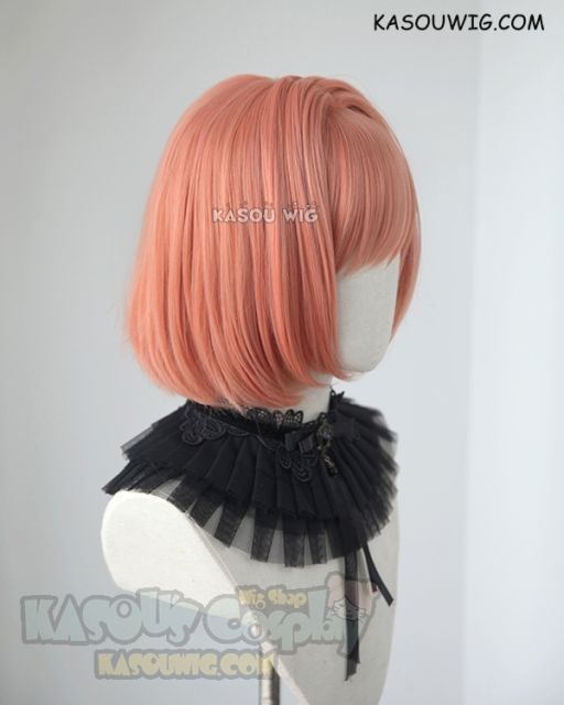 DDLC Doki Doki Literature Club Sayori pink peach short bob cosplay wig