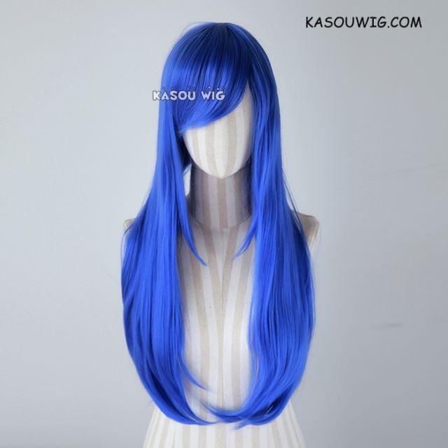 Pipimi / Saiki Kusuo no Sai Nan Teruhashi Kokomi L-2 / KA050 royal blue 75cm long straight wig . Hiperlon fiber