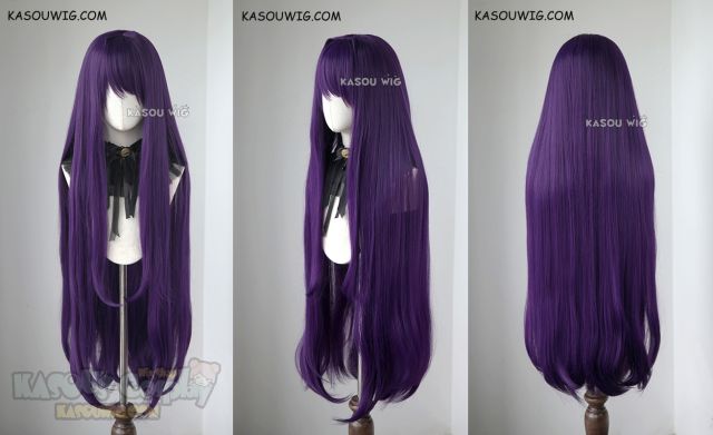 DDLC Doki Doki Literature Club Yuri long straight purple cosplay wig SP37