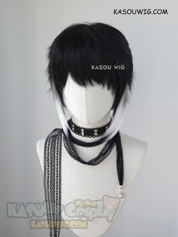 Bungo Stray Dogs Peruca Cosplay, Ryunosuke Akutagawa, Preto, Branco, Cabelo  Resistente ao Calor, Perucas Anime, Boné - AliExpress