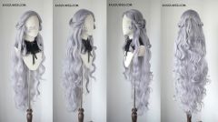 VLD Princess Allura 120cm long silver Lavender pre-styled wavy cosplay wig SP26