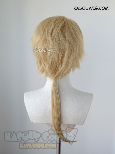 Bungou Stray Dogs Kunikida Doppo ash blonde ponytail cosplay wig . 文豪Stray Dogs