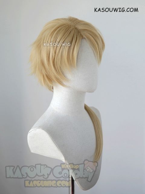 Bungou Stray Dogs Kunikida Doppo ash blonde ponytail cosplay wig . 文豪Stray Dogs