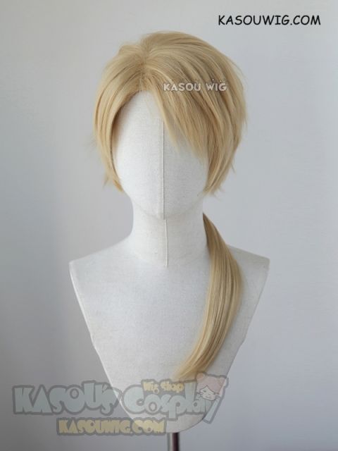 Bungou Stray Dogs Kunikida Doppo ash blonde ponytail cosplay wig . 文豪Stray Dogs