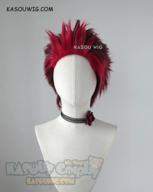 Ready Player One Art3mis slicked back red cosplay wig two tone