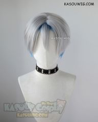 Ready Player One Parzival gray to blue ombre short cosplay wig