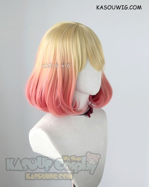 Angels of Death Cathy Catherine Ward / Gwenpool  yellow pink ombre cosplay wig