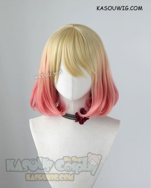 Angels of Death Cathy Catherine Ward / Gwenpool  yellow pink ombre cosplay wig