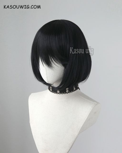 Attack on Titan Shingeki No Kyojin Mikasa short bob black cosplay wig