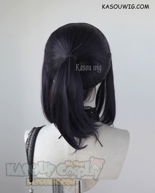 S 3 SP31 deep purple ponytail base wig with long bangs