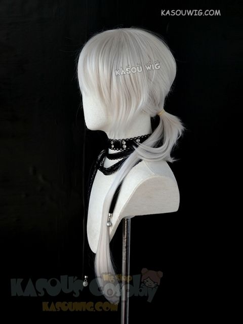 90cm / 35.5" Mystic Messenger Zen pearl white long poytail wig . SP05