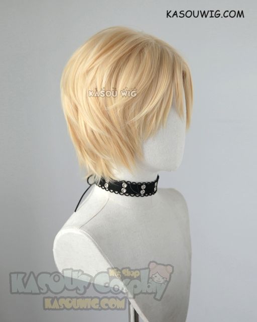 [Redesigned] Banana Fish Ash Lynx short side-parted bright blonde cosplay wig