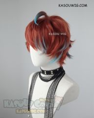 Hypnosis Mic Matenrou Doppo Kannonzaka short curly burnt umber red cosplay wig