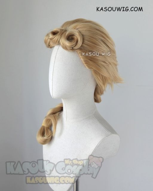 JOJO  JoJo's Bizarre Adventure Giorno Giovanna medium braided blonde cosplay wig