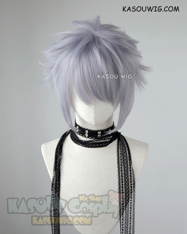 Kingdom Hearts III Riku short layered fluffy silver Lavender