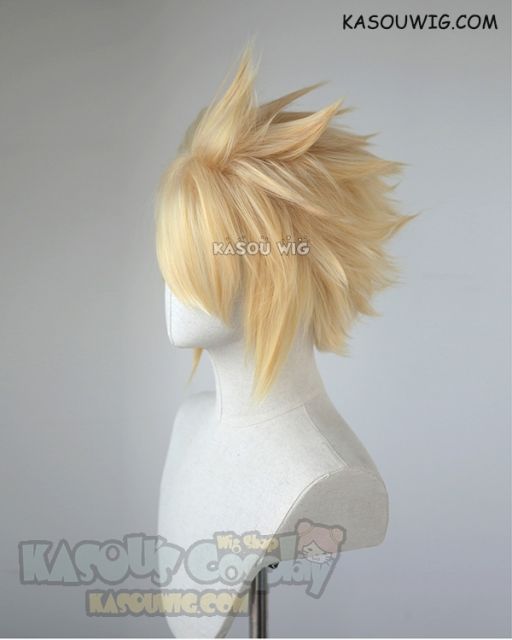 S-5 KA008 31cm / 12.2" short yellow blonde spiky layered cosplay wig