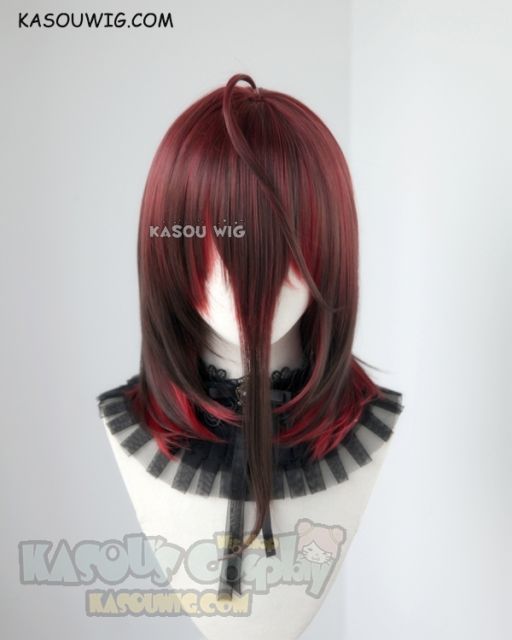 2 colors Houseki no Kuni Cinnabar red medium bob cosplay wig