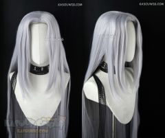 FF7 VII Sephiroth 110cm long silver straight wig