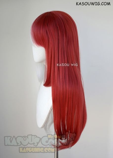 My Hero Academia genderbend female Shouto Todoroki white red split 75cm long straight wig