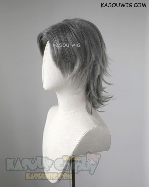 Devil May Cry 5 Dante short gray middle-parted wig