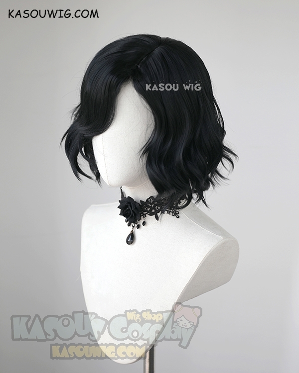 Devil May Cry 5 DMC V short black wavy COSPLAY wig