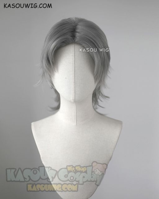 Devil May Cry 5 Dante short gray middle-parted wig