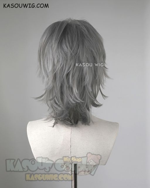 Devil May Cry 5 Dante short gray middle-parted wig