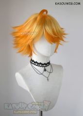 The Promised Neverland Emma short flippy yellow orange ombre cosplay wig