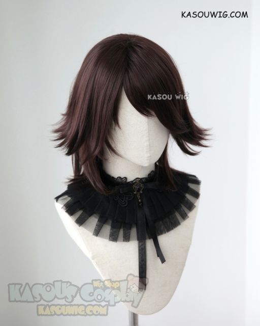 Final Fantasy Yuna short brown flippy cosplay wig