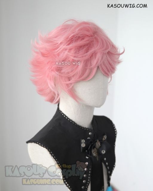 My Hero Academia Ashido Mina short pink flippy cosplay wig