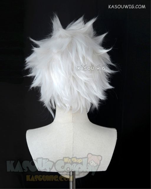 S-5 KA001 31cm / 12.2" short snow white spiky layered cosplay wig