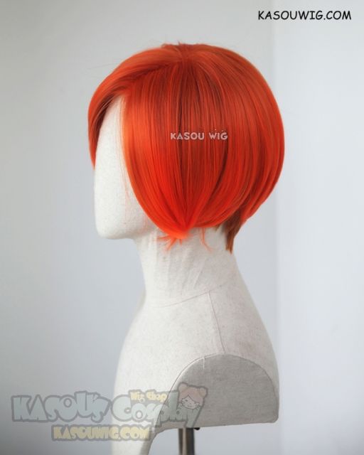 RWBY Roman Torchwick orange ombre short side-parted wig