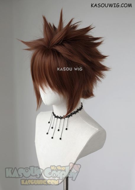 S-5 KA026 31cm / 12.2" short Walnut Brown spiky layered cosplay wig