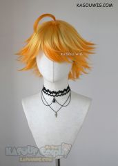 The Promised Neverland Emma short flippy yellow orange ombre cosplay wig