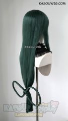 90cm / 35.5" long Tsuyu Asui green cosplay wig with bow