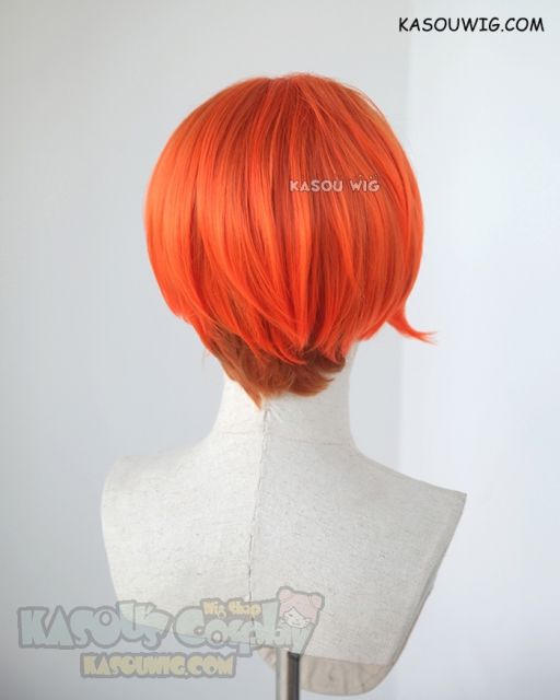 RWBY Roman Torchwick orange ombre short side-parted wig